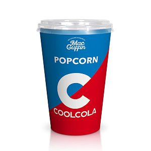 Попкорн карамельный Очаково Cool Cola со вкусом лайма в стакане