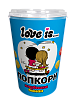 Попкорн карамелизированный Love is... со вкусом клубника банан в стакане