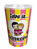 Попкорн карамелизированный Love is... со вкусом фруктовый микс в стакане